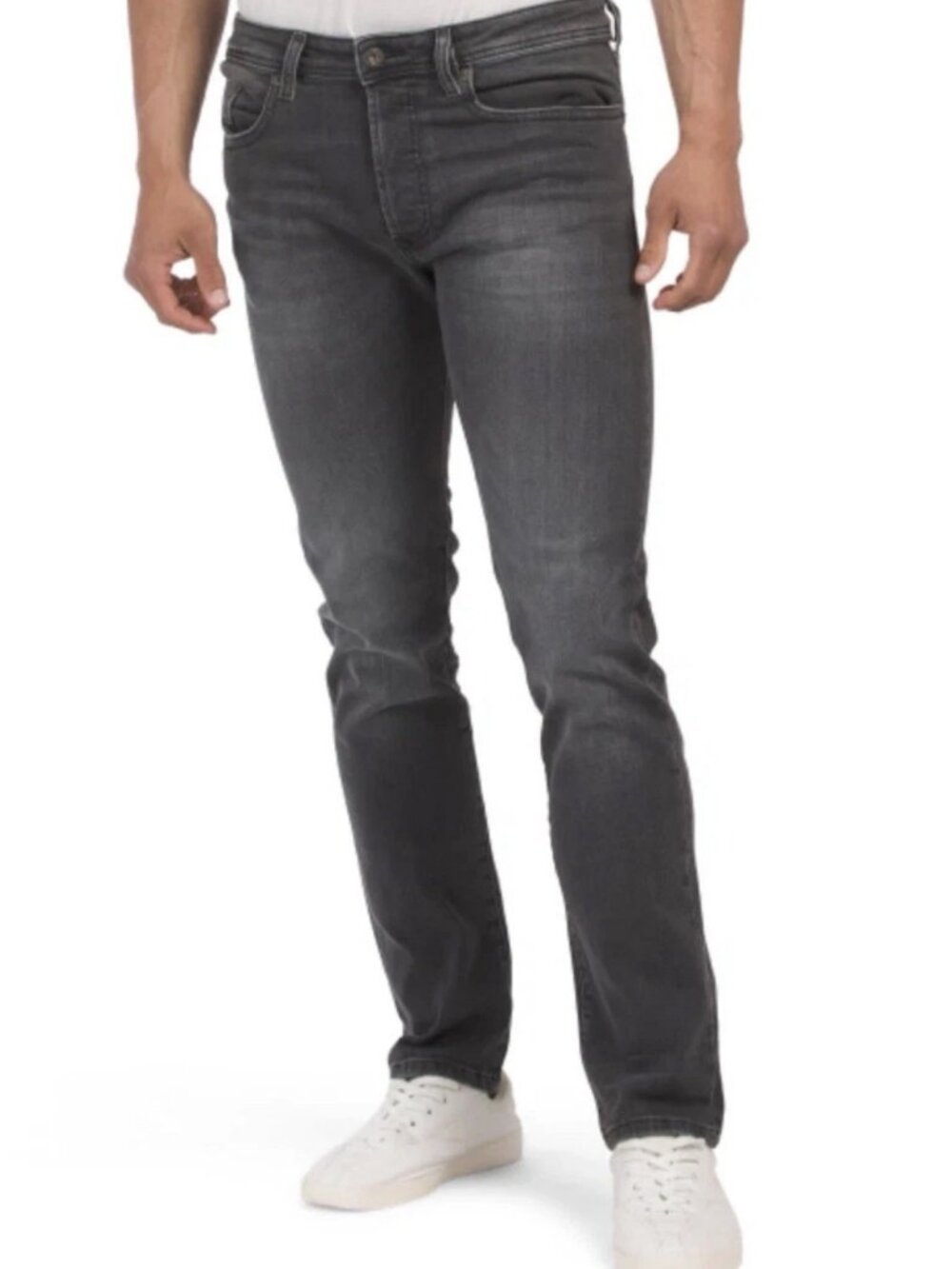 Diesel Buster Jeans Mens 32x32 Washed Black Slim Tapered Stretch RM033
